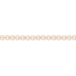 Pearl 100pk peach, Crystal Passions® 3mm round 5810
