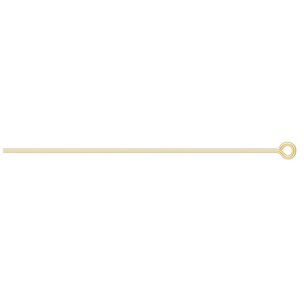 Eye pin, 14Kt gold-filled, 1-11/16 inches, 24 gauge. Sold per pkg of 10. image number 0