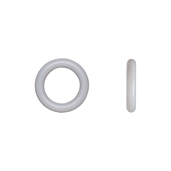 Component, Oh! Ring™, silicone, silver, 12mm round with 8mm hole. Sold per pkg of 200. image number 0