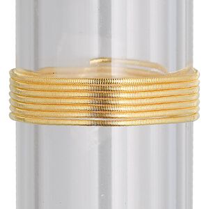 French wire, "vermeil," 1mm tube. Sold per approximately 18-inch strand.