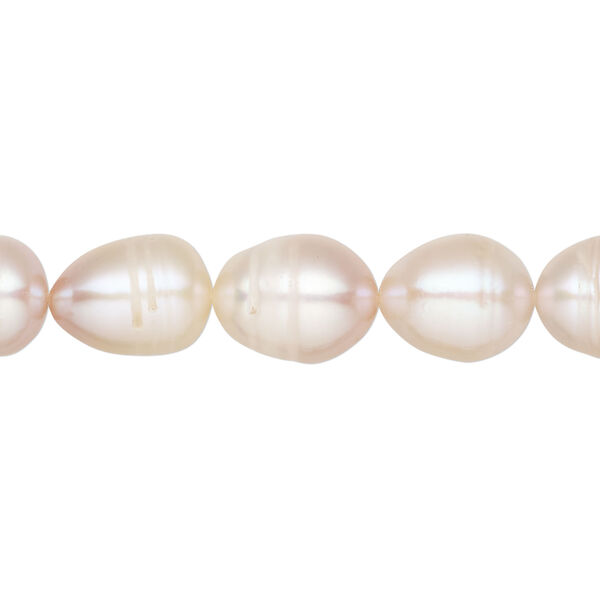 Freshwater pearl 1pkg1, rice, 15 inch pink satin 8-9mm cultured image number 0