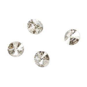 Chaton 144pk crystal silver shade foil back, Swarovski® 8.16-8.41mm rivoli SS39 1122