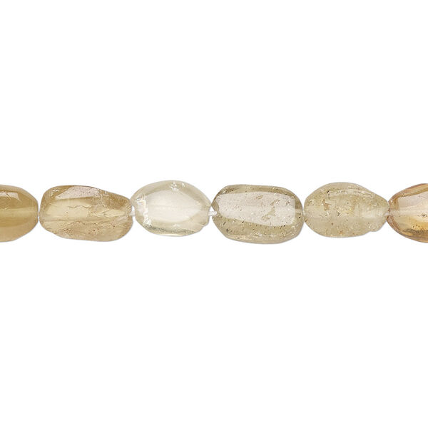 Bead, grossularite garnet (natural), 7x5mm-10x7mm hand-cut flat oval, C grade, Mohs hardness 6-1/2 to 7-1/2. Sold per 13-inch strand. image number 0