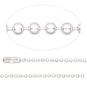 Chain 1pkg1 sterling silver-filled / sterling silver ball, 1.8mm / ball chain connector, 16 inch