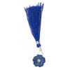 Lapis lazuli / rainbow moonstone 1pkg1, top-drilled hand-cut 1sided carved flower bead natural, 16mm image number 2