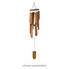 Wind chime, bamboo / teak wood, 1pk of 10 pieces, mixed sizes / shapes, lacquered image number 1