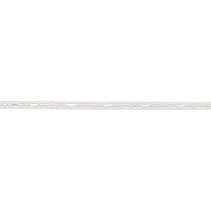 Wire, sterling silver, dead-soft, 1.5mm flat with embossed fancy pattern, 18 gauge. Sold per pkg of 1 foot.
