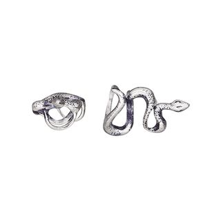 Slide, antique silver-plated brass, 19x11mm single-sided snake with (3) 4mm holes. Sold individually.