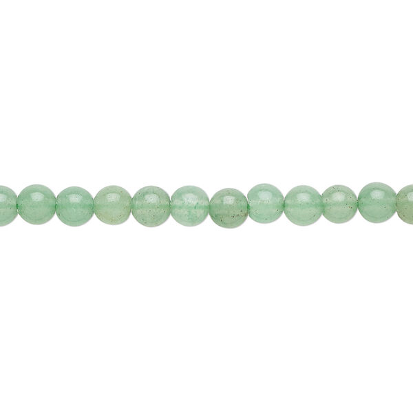 Bead 1pkg1 green aventurine, 4mm round B grade, 15.5-16 inch natural image number 0