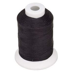 Thread, K.O., nylon, pkg/328 yard spool, black, size 0.15, 4-pound test.