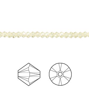 Bead 48pk jonquil, Crystal Passions® 3mm bicone 5328