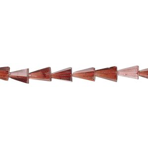 Garnet 1pkg1, hand-cut faceted cone bead natural 15 inch 5x4mm-9x5mm