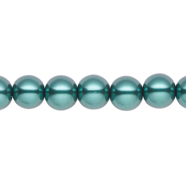 Pearl 2pk green, Celestial Crystal® 8mm round 15.5-16 inch image number 0