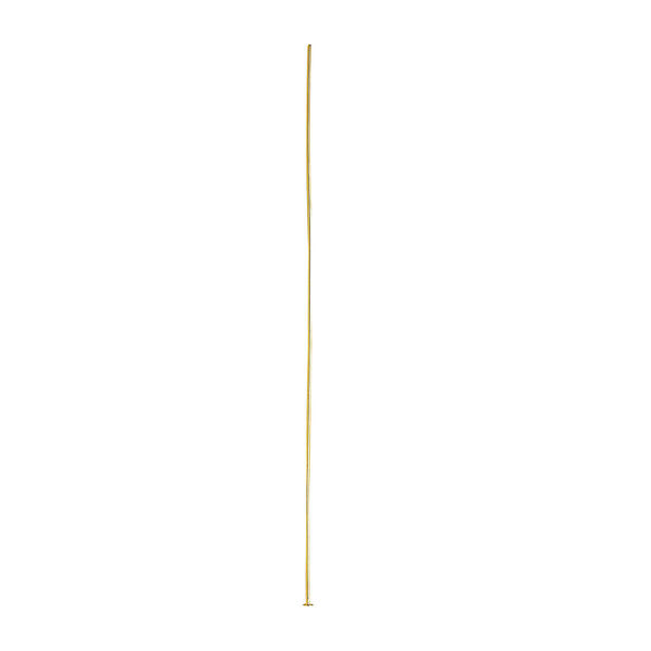 Head pin, gold-plated brass, 4 inches, 21 gauge. Sold per pkg of 1,000. image number 0