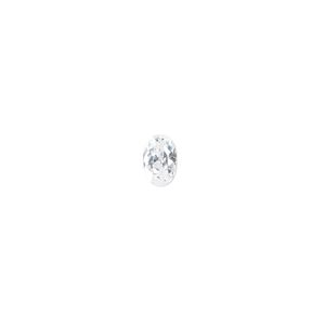 Gem, cubic zirconia, spinel white, 6x4mm faceted oval, Mohs hardness 8-1/2. Sold per pkg of 2.