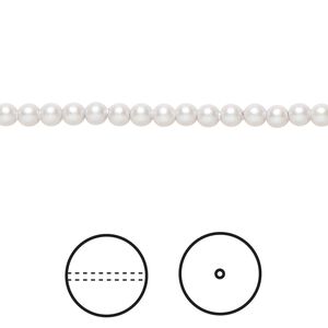 Pearl 1000pk iridescent dove grey, Swarovski® 3mm round 5810