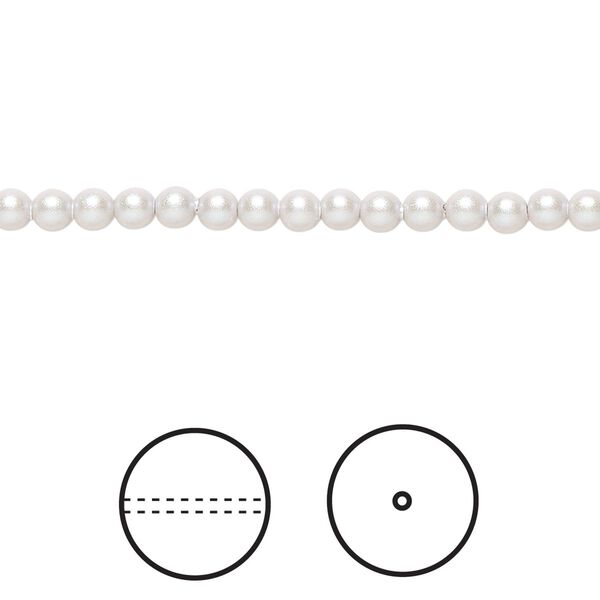 Pearl 1000pk iridescent dove grey, Swarovski® 3mm round 5810 image number 0
