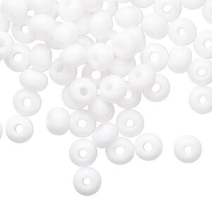 Seed bead, Preciosa Ornela Czech glass, pkg/50g, #2 rocaille, opaque white, (03050).