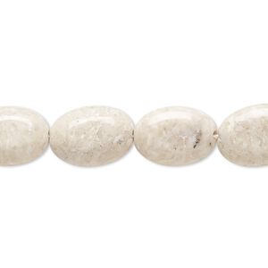 Riverstone 1pkg1, flat oval bead 8 inch 14x10mm