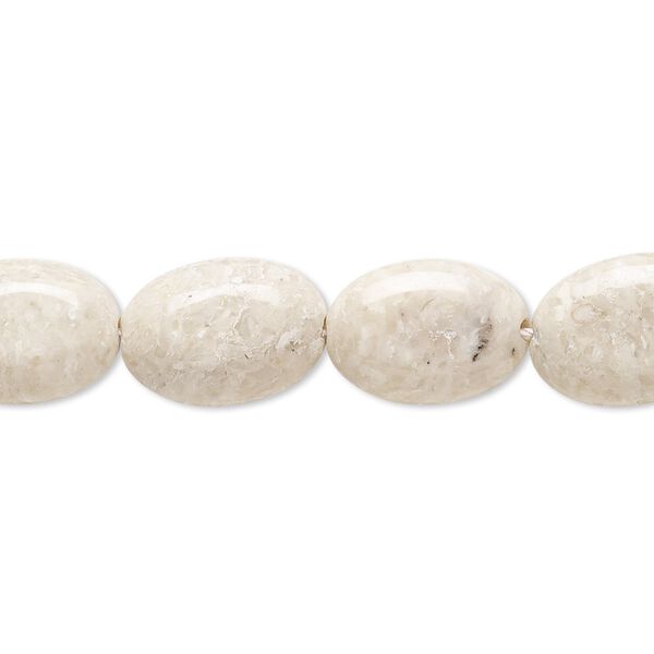 Riverstone 1pkg1, flat oval bead 8 inch 14x10mm image number 0