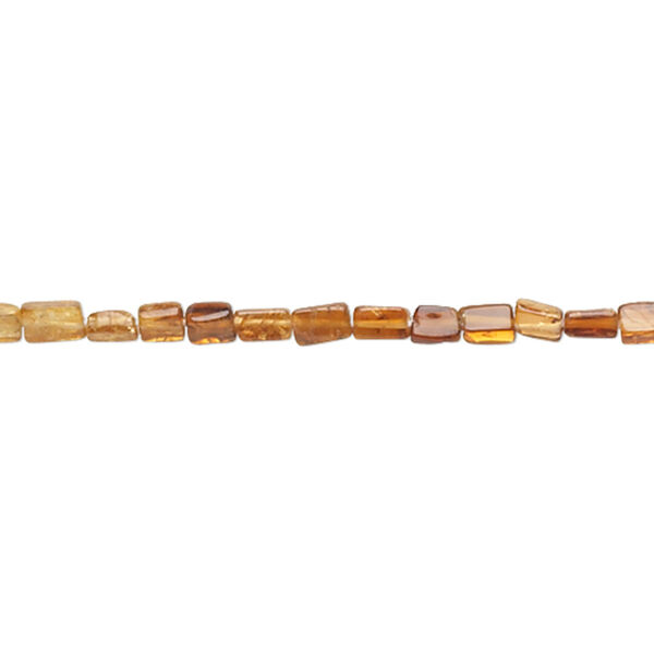 Amber-green tourmaline 1pkg1, hand-cut flat rectangle bead natural 14 inch 2x2mm-6x3mm image number 0