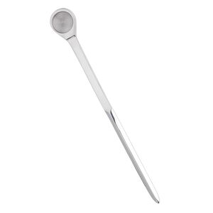 Letter opener, chrome-plated steel, 8x3/4 inch with 20mm round textured mount area. Sold individually.