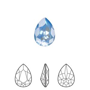 Fancy stone 1pk crystal ocean DeLite, Crystal Passions® 14x10mm pear 4320