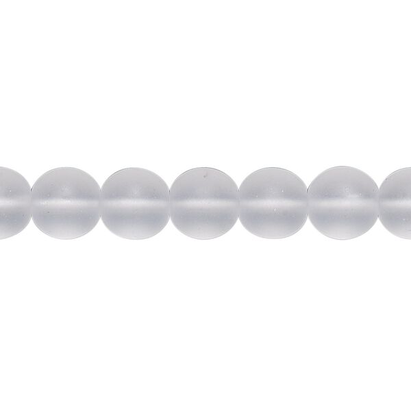 Bead, Preciosa, Czech glass druk, transparent matte clear, 8mm round. Sold per 15-1/2" to 16" strand. image number 0