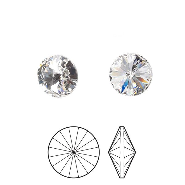 Chaton 2pk crystal foil back, Preciosa MAXIMA Czech crystal rhinestone 18mm rivoli image number 0