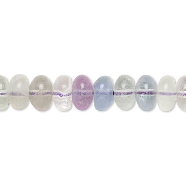Bead, rainbow fluorite (natural), 8x5mm rondelle, B grade, Mohs hardness 4. Sold per 15-1/2" to 16" strand. image number 0