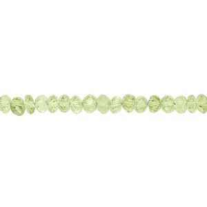 Peridot 1pkg1, faceted rondelle bead natural 15.5-16 inch 4x2mm-5x3mm