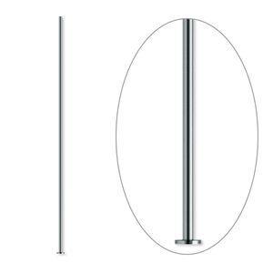 Head pin, gunmetal-plated brass, 1-1/2 inches, 24 gauge. Sold per pkg of 500.