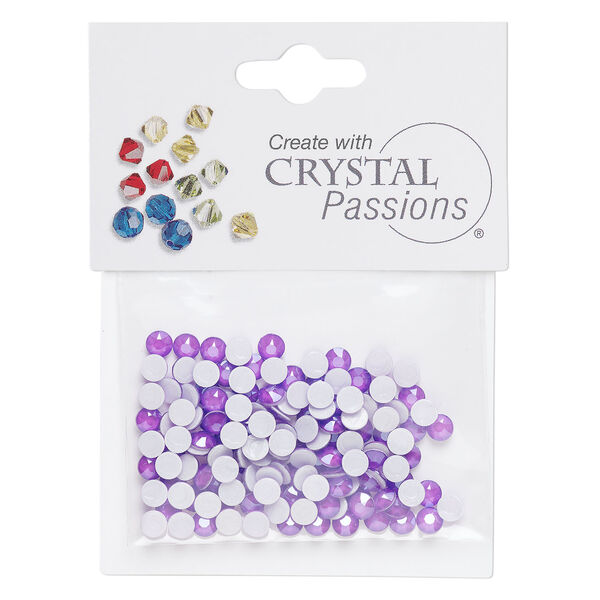 Flat back 1pkg144 electric purple, Crystal Passions&reg; rhinestone 3.80-4.00mm round SS16 image number 0