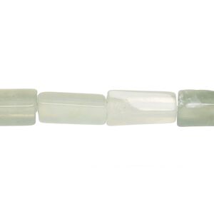 Sea green new "jade" 1pkg1, square tube bead natural 15 inch 12x4mm-16x6mm