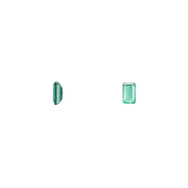 Gem, emerald (oiled), 5x3mm faceted emerald-cut, A grade, Mohs hardness 7-1/2 to 8. Sold individually. image number 0