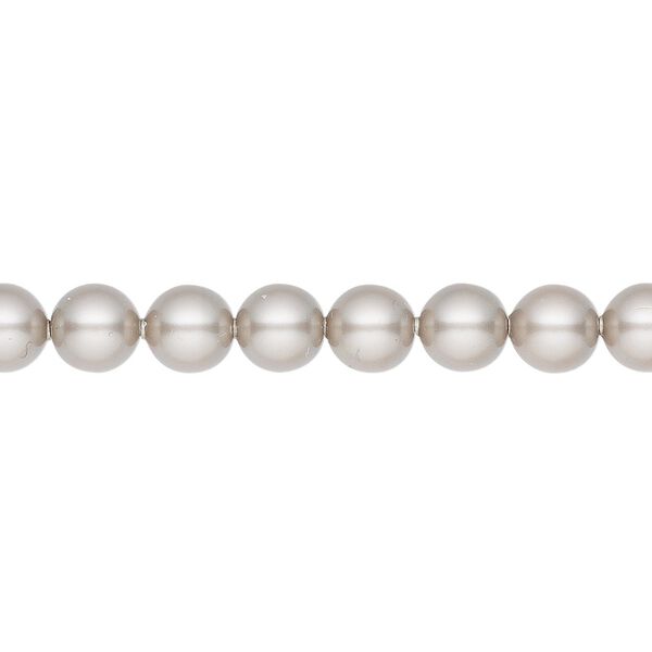 Pearl 50pk platinum, Crystal Passions® 6mm round 5810 image number 0
