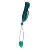 Green onyx 1pkg1, hand-cut top-drilled carved leaf bead 18x12mm image number 1