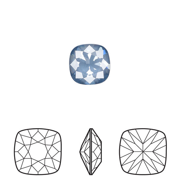 Fancy stone 144pk crystal denim ignite LacquerPRO, Swarovski® 10mm cushion 4470 image number 0