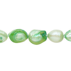 Freshwater pearl 1pkg1, rice, 15 inch shamrock 8-10mm cultured