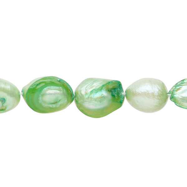 Freshwater pearl 1pkg1, rice, 15 inch shamrock 8-10mm cultured image number 0