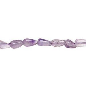 Amethyst 1pkg1, hand-cut teardrop bead natural 13 inch 6x4mm-10x5mm