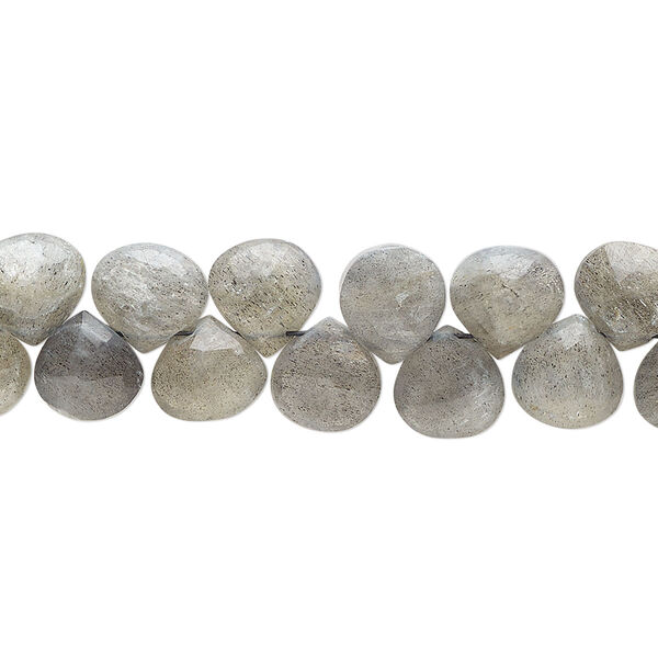 Labradorite 1pkg1, hand-cut top-drilled faceted marquise bead natural C grade, 9 inch 7-8mm image number 0