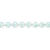 Bead, glass 1pkg8, opaque seafoam green and white, 16mm hand-painted round. image number 1