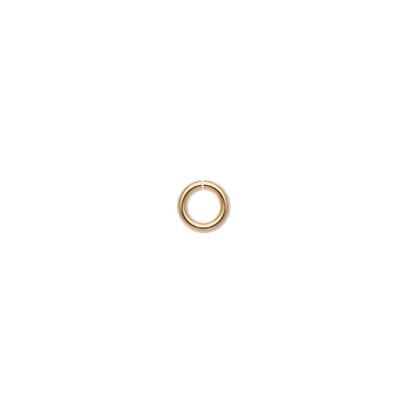 Jump ring, 14Kt gold-filled, 5.5mm round, 3.5mm inside diameter, 18 gauge. Sold per pkg of 20. image number 0