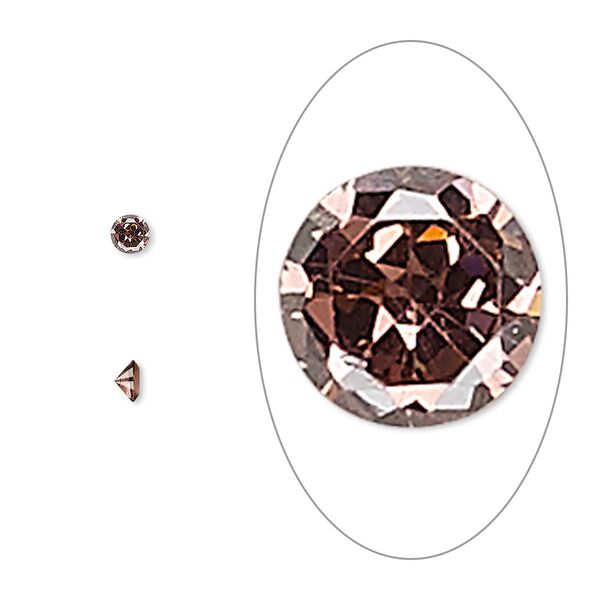 Gem, cubic zirconia, alexandrite purple, 3mm faceted round, Mohs hardness 8-1/2. Sold per pkg of 5. image number 0