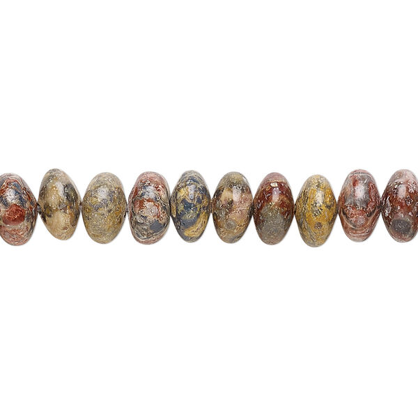 Bead, leopardskin jasper (natural), 8x4mm rondelle, B grade, Mohs hardness 6-1/2 to 7. Sold per 15-1/2" to 16" strand. image number 0