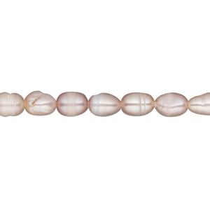 Pearl, cultured freshwater (dyed), mauve, 5-6mm rice, D grade, Mohs hardness 2-1/2 to 4. Sold per 15-inch strand.