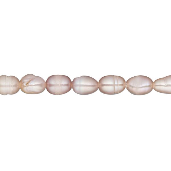 Pearl, cultured freshwater (dyed), mauve, 5-6mm rice, D grade, Mohs hardness 2-1/2 to 4. Sold per 15-inch strand. image number 0