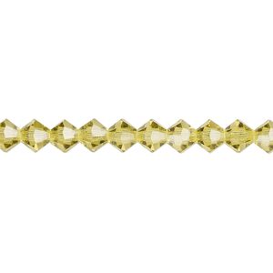 Bead 576pk acid yellow, Preciosa Czech crystal 5mm bicone