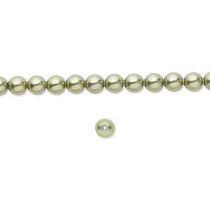 Pearl 500pk light green, Swarovski® 4mm round 5810
